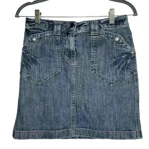 Ann Taylor Loft Denim Skirt Women’s Size 0 Jeans Mini Medium Wash 90s Classic